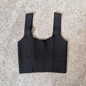 A.L.C Black Knit Cropped Tank